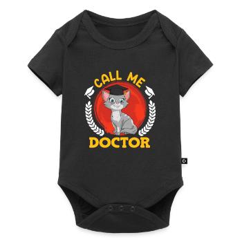 Call me doctor I have a doctorate - Baby Premium short-sleeve bodysuit - black - Front