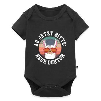 Ab jetzt heißt es Herr Doktor Doktortitel - Baby Premium Kurzarmbody - Schwarz - Vorne