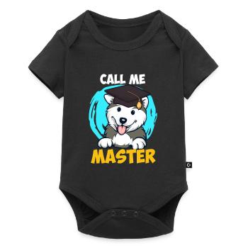 Husky Dog Fan Call Me Master Degree - Body à manches courtes Premium Bébé - noir - Devant