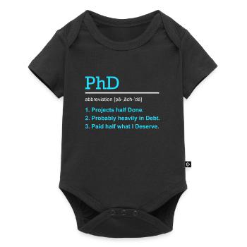 Ph.D Survivant J’ai survécu à un doctorat - Body à manches courtes Premium Bébé - noir - Devant