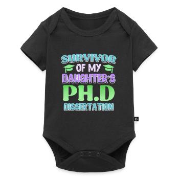 Survécu Ma fille a un doctorat. - Body à manches courtes Premium Bébé - noir - Devant