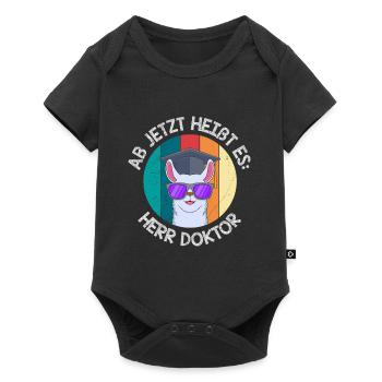 Ab jetzt heißt es Herr Doktor Doktortitel - Baby Premium Kurzarmbody - Schwarz - Vorne
