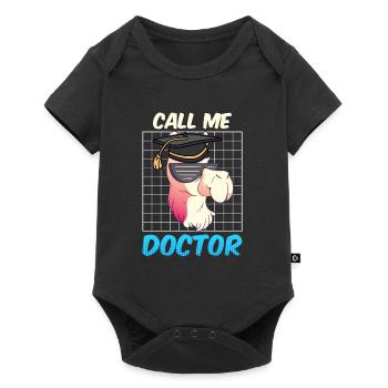 Appelez-moi docteur J’ai un doctorat - Body à manches courtes Premium Bébé - noir - Devant