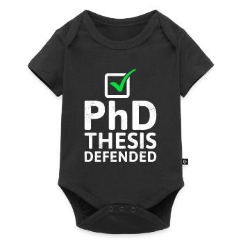 La thèse défend le titre de doctorat - Body à manches courtes Premium Bébé - noir - Devant