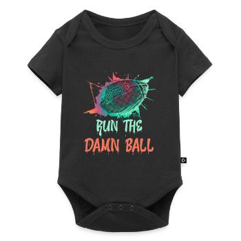 Run the Damn Ball Fantasy Football - Body à manches courtes Premium Bébé - noir - Devant