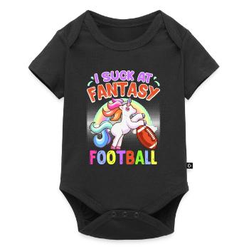 Ich suck at Fantasy Football Loser - Baby Premium short-sleeve bodysuit - black - Front