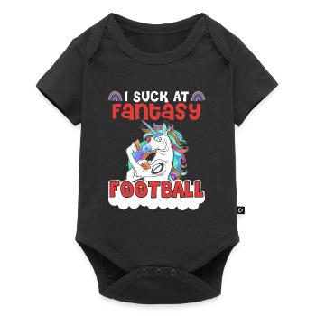 Je suis nul au Fantasy Football - Body à manches courtes Premium Bébé - noir - Devant