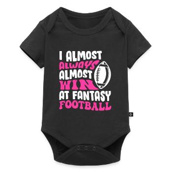 Gagne presque toujours dans le football Fantasy - Body à manches courtes Premium Bébé - noir - Devant