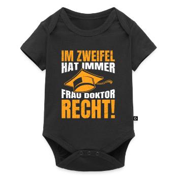 Le docteur a toujours raison Ph.D doctorat - Body à manches courtes Premium Bébé - noir - Devant
