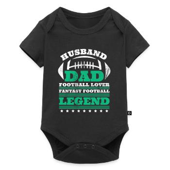 Football Lover Fantasy Football Dad - Baby Premium short-sleeve bodysuit - black - Front