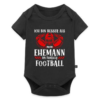 Mieux que le mari dans Fantasy Football Ladies - Body à manches courtes Premium Bébé - noir - Devant