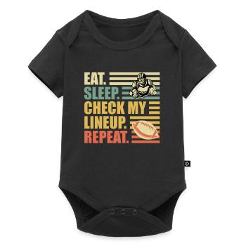 Eat Sleep Check my Lineup Repeat - Body à manches courtes Premium Bébé - noir - Devant