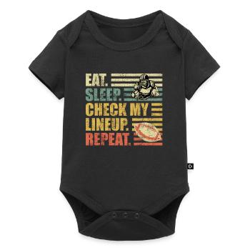 Eat Sleep Check my Lineup Repeat - Body à manches courtes Premium Bébé - noir - Devant