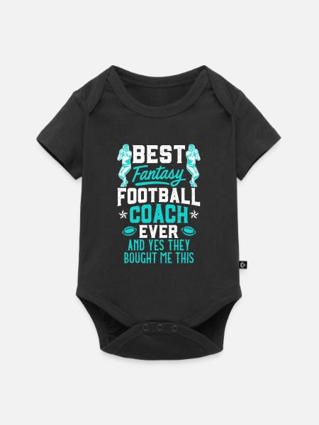 Bester Fantasy Football Coach - Baby Premium Kurzarmbody - Schwarz