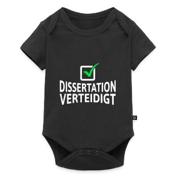 La thèse défend le titre de doctorat - Body à manches courtes Premium Bébé - noir - Devant