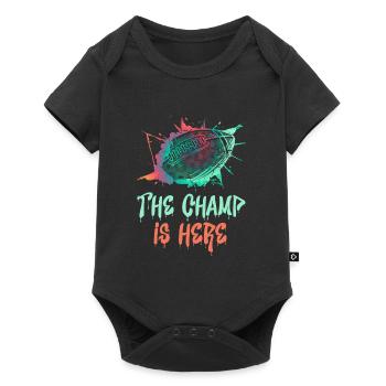 Le Fantasy Football Champion est arrivé - Body à manches courtes Premium Bébé - noir - Devant
