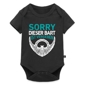 Sorry dieser Bart ist vergeben Bartträger - Baby Premium Kurzarmbody - Schwarz - Vorne