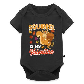 J’aime le couple d’écureuils Saint-Valentin - Body à manches courtes Premium Bébé - noir - Devant