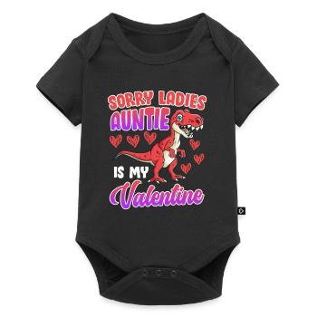 Désolé tante Saurus est ma chérie Saint-Valentin - Body à manches courtes Premium Bébé - noir - Devant