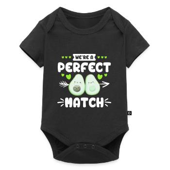 Nous sommes un couple parfait Chers végétaliens - Body à manches courtes Premium Bébé - noir - Devant