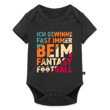 Je gagne presque toujours au football Fantasy - Body à manches courtes Premium Bébé - noir - Devant