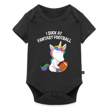 Je suis nul au Fantasy Football - Body à manches courtes Premium Bébé - noir - Devant