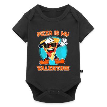 I love food I love pizza Valentine's Day - Baby Premium short-sleeve bodysuit - black - Front