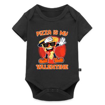 I love food I love pizza Valentine's Day - Baby Premium short-sleeve bodysuit - black - Front