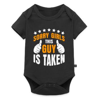 Sorry Girls dieser Typ ist vergeben Partnerschaft - Baby Premium Kurzarmbody - Schwarz - Vorne