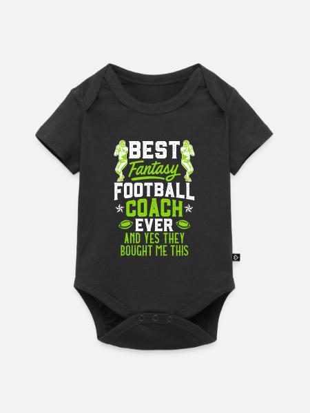 Bester Fantasy Football Coach - Baby Premium Kurzarmbody - Schwarz