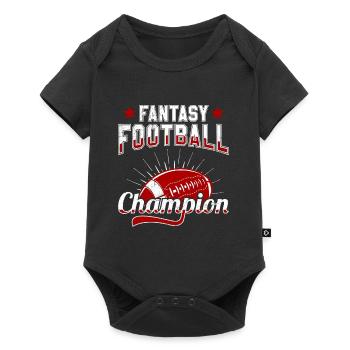 Fantasy Football Champ Champion - Baby Premium Kurzarmbody - Schwarz - Vorne