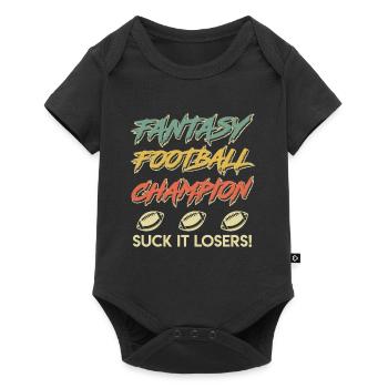 Fantasy Football Champ Champion - Baby Premium Kurzarmbody - Schwarz - Vorne