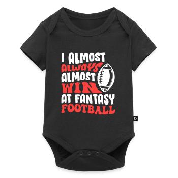 Wins almost always in fantasy football - Baby Premium short-sleeve bodysuit - black - Front