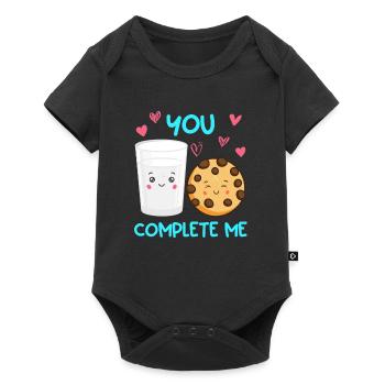 Café Amour Cookies Amoureux Saint-Valentin - Body à manches courtes Premium Bébé - noir - Devant