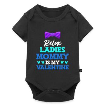 Mom I love my mom Love Valentine's Day - Baby Premium short-sleeve bodysuit - black - Front