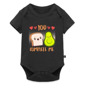 Love Avocado Toast Couple Love Valentine’s Day - Body à manches courtes Premium Bébé - noir - Devant
