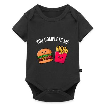 You Complete me Perfect Match Couple Valentine's Day - Baby Premium short-sleeve bodysuit - black - Front