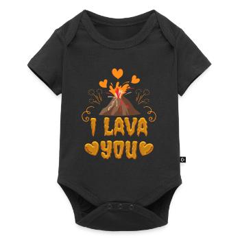Ich liebe dich Valentinstag - Baby Premium Kurzarmbody - Schwarz - Vorne
