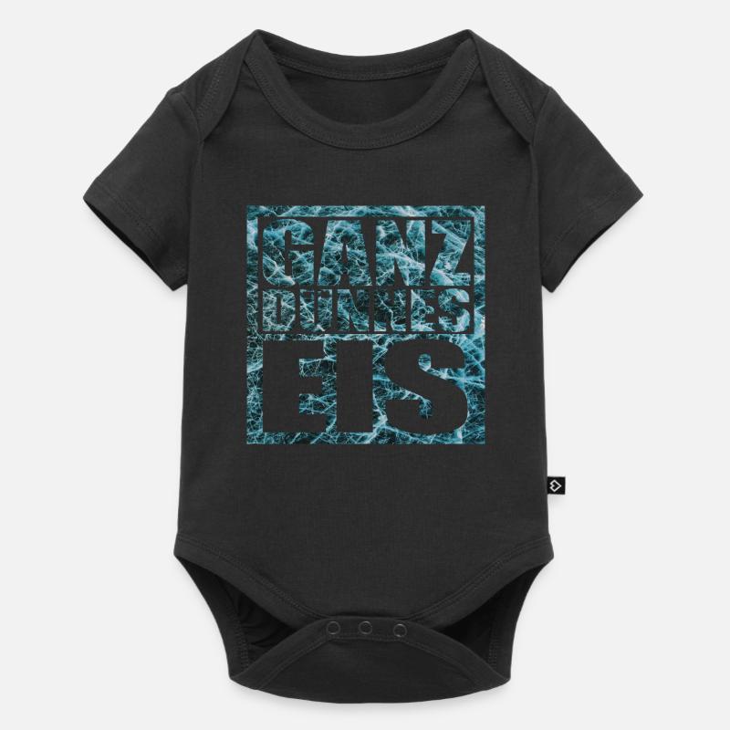 Ganz dünnes Eis Spruch - Baby Premium Kurzarmbody - Schwarz