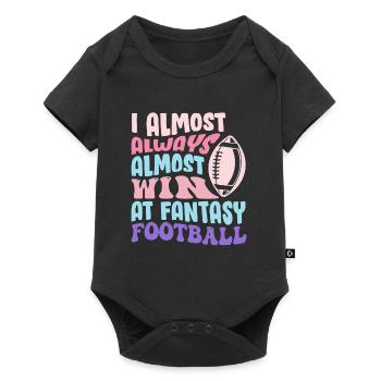 Wins almost always in fantasy football - Baby Premium short-sleeve bodysuit - black - Front
