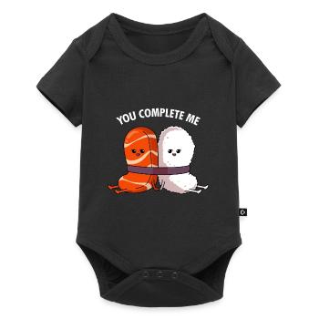 You Complete me Perfect Match Couple Valentine's Day - Baby Premium short-sleeve bodysuit - black - Front
