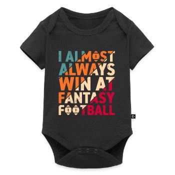 Je gagne presque toujours au football Fantasy - Body à manches courtes Premium Bébé - noir - Devant
