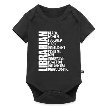 Librarian Black History African Woman - Baby Premium short-sleeve bodysuit - black - Front