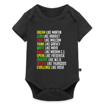 Histoire des Noirs Martin Luther King Afrique - Body à manches courtes Premium Bébé - noir - Devant