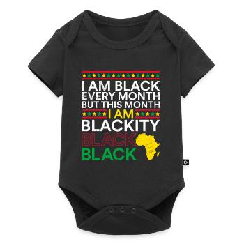 Black History Month USA Geschichte Afrika - Baby Premium Kurzarmbody - Schwarz - Vorne