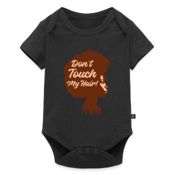 Afro Cheveux Afro Américain Femme Africaine - Body à manches courtes Premium Bébé - noir - Devant