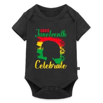 Celebrate Juneteenth America African Woman - Baby Premium short-sleeve bodysuit - black - Front