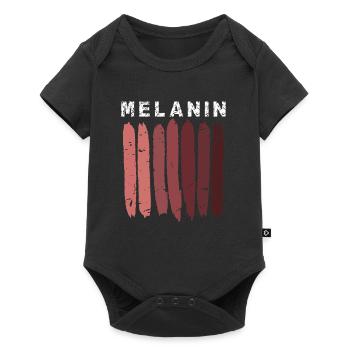 Mélanine couleur peau foncée 100 % mélanine Afrique - Body à manches courtes Premium Bébé - noir - Devant
