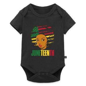 Célébrez Juneteenth USA Amérique Femme africaine - Body à manches courtes Premium Bébé - noir - Devant