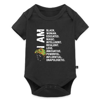 Je suis Noir Histoire Femme noire Femme africaine - Body à manches courtes Premium Bébé - noir - Devant